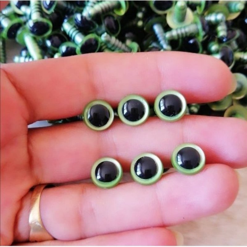 İthal Amigurumi Fıstık Yeşil Göz 10 mm